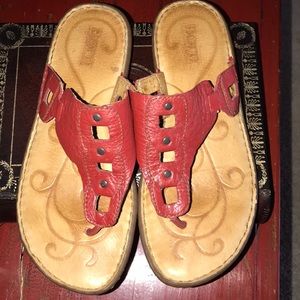 Born Red leather sandals